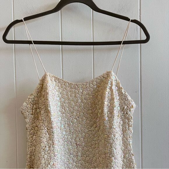 Vintage Alyce Designs Elegant Sequin Gown with Slit - Picture 2 of 11